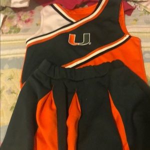 University of Miami cheer leading outfit